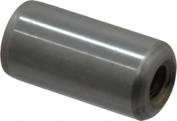 Gibraltar - 1/2" Diam x 1" Pin Length C-1215 Case Hardened Steel Pull Out Dowel Pin - 1 Beveled & 1 Threaded End - Caliber Tooling