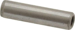 Gibraltar - 1/4" Diam x 1" Pin Length C-1215 Case Hardened Steel Pull Out Dowel Pin - 1 Beveled & 1 Threaded End - Caliber Tooling