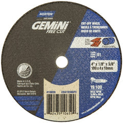 4″ × 1/8″ × 3/8″ Gemini Small Diameter Cut-Off Wheel Aluminum Oxide - Caliber Tooling