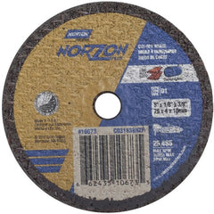 3″ × 1/8″ × 3/8″ NorZon Plus Small Diameter Cut-Off Wheel Type 01 Straight - Exact Industrial Supply