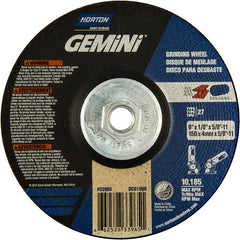 ‎6 × 1/8 × 5/8 - 11″ Gemini Long Life Grinding Wheel A 24 T Type 27 - Caliber Tooling