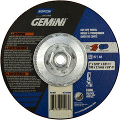 ‎7″ × 3/32″ × 5/8″-11 Gemini Non-Woven Depressed Center Wheel Type 27 24 Grit - Caliber Tooling