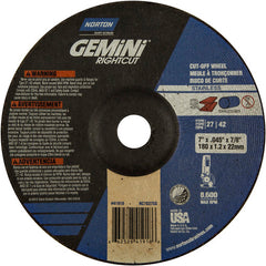 7″ × 0.045″ × 7/8″ Gemini Non-Woven Depressed Center Wheel Type 27 24 Grit - Caliber Tooling