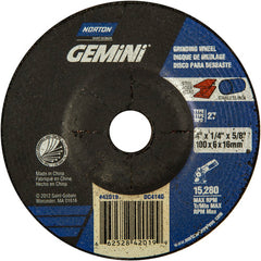 4 × 1/4 × 5/8″ Gemini Grinding Wheel A 24 S BDA Type 27 - Caliber Tooling