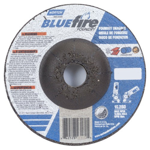 4″ × 1/4″ × 5/8″ BlueFire Non-Woven Depressed Center Wheel Type 27 Zirconia Alumina / Aluminum Oxide - Caliber Tooling