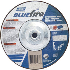 ‎7 × 1/8 × 5/8 - 11″ BlueFire Grinding Wheel ZA 30 U Type 27 - Caliber Tooling