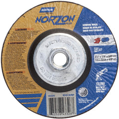 ‎4-1/2″ × 1/4″ × 5/8″ NorZon Plus Non-Woven Depressed Center Wheel Type 27 - Caliber Tooling