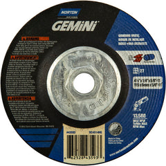 ‎4-1/2 × 1/4 × 5/8 - 11″ Gemini Grinding Wheel A 24 S BDA Type 27 - Caliber Tooling