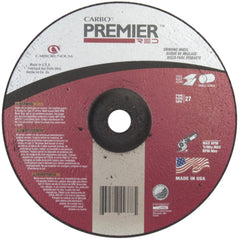 5″ × 0.045″ × 7/8″ - Zirconia Alumina - Premier Redcut - Depressed Center Wheel - Caliber Tooling