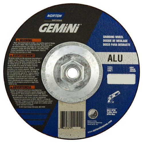 ‎7″ × 1/4″ × 5/8″-11 Gemini Non-Woven Depressed Center Wheel Type 27 24 Grit - Caliber Tooling