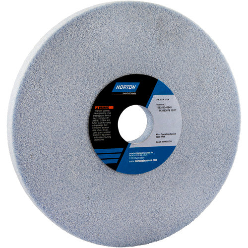 ‎8″ × 1/2″ × 1-1/4″ Gemini Toolroom Wheel Type 01 Straight 46 Grit Aluminum Oxide - Caliber Tooling