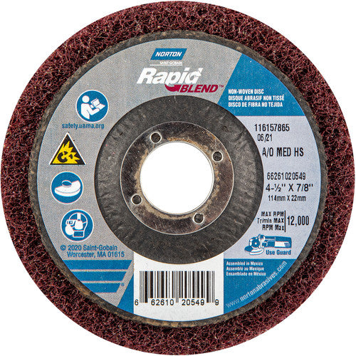 ‎4-1/2″ × 7/8″ Rapid Prep Depressed Center Finishing Wheel 150-180 Grit Aluminum Oxide - Caliber Tooling