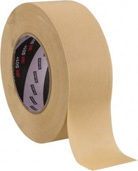 3M - 48mm Wide x 55 m Long Tan Paper Masking Tape - Series 501+, 7.3 mil Thick, 26 In/Lb Tensile Strength - Caliber Tooling