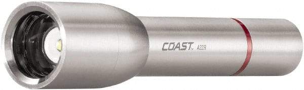 Coast Cutlery - White LED Bulb, 340 Lumens, Industrial/Tactical Flashlight - Silver Stainless Steel Body, 3 AA Batteries Included - Caliber Tooling