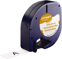 Dymo - 1/2" Wide x 156" Long, Black on White Iron Label Printer Cartridge - For DYMO Letratag Printers - Caliber Tooling