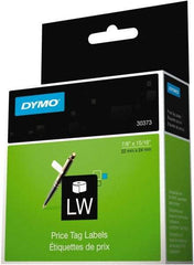 Dymo - 15/16" Wide x 15/16" Long, White Price Tag - For DYMO LabelWriter Printers - Caliber Tooling