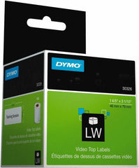 Dymo - 1.8" Wide x 3-3/32" Long, White Video Top Label - For DYMO LabelWriter Printers - Caliber Tooling