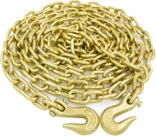 Value Collection - 5/16" Welded Tie Down Chain - 4,700 Lb Capacity, Grade 70, Yellow Chromate Zinc Finish - Caliber Tooling