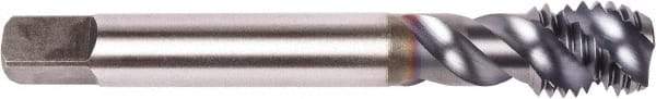 Union Butterfield - 7/16-20 UNF 3 Flute 2B Modified Bottoming Spiral Flute Tap - Powdered Metal, TiCN Finish, 3.937" OAL, Right Hand Flute, Right Hand Thread, Series 1676AP - Caliber Tooling