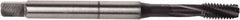 Union Butterfield - M6x1.00 Metric Coarse 3 Flute 6H Modified Bottoming Spiral Flute Tap - Powdered Metal, TiAlN Finish, 80mm OAL, Right Hand Flute, Right Hand Thread, Series 1660AP - Caliber Tooling