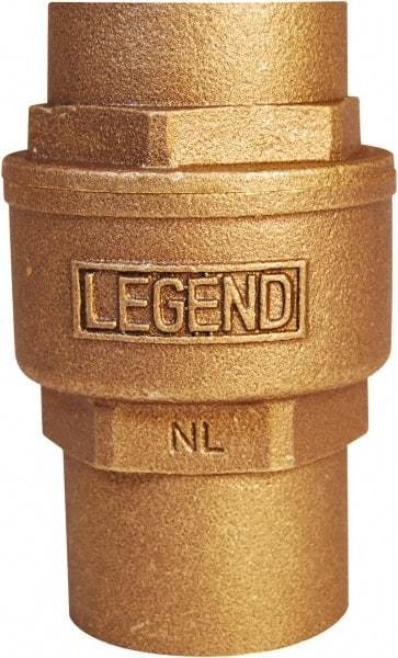 Legend Valve - 3/4" Lead Free Bronze Check Valve - Inline, C x C Sweat, 250 WOG - Caliber Tooling