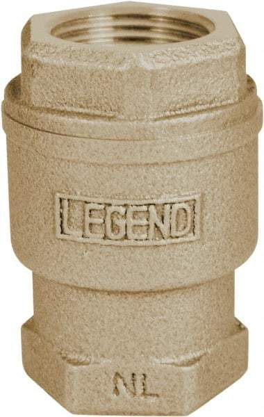 Legend Valve - 1-1/2" Lead Free Bronze Check Valve - Inline, FNPT x FNPT, 250 WOG - Caliber Tooling