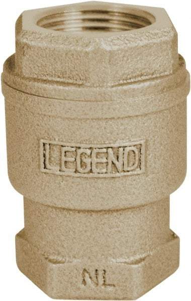 Legend Valve - 1/2" Lead Free Bronze Check Valve - Inline, FNPT x FNPT, 250 WOG - Caliber Tooling