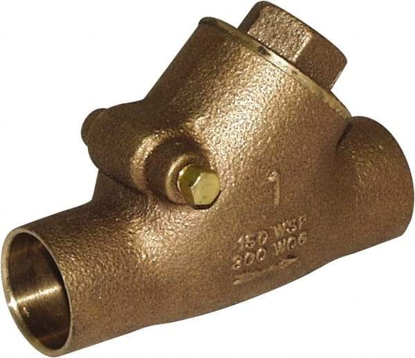 Legend Valve - 2" Lead Free Bronze Check Valve - Y-Pattern, C x C Sweat, 300 WOG - Caliber Tooling