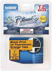 Brother - 1" Wide, Fluorescent Orange Tape Cassette - For Label Maker - Caliber Tooling