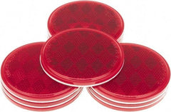 Value Collection - 3" Diam, Red Lens & Reflector - Acrylic - Caliber Tooling