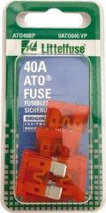 Value Collection - 40 Amp, 32 VAC/VDC, Automotive Fuse - 3/4" Long, Orange, Littlefuse ATO040 - Caliber Tooling