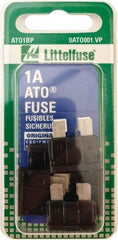 Value Collection - 1 Amp, 32 VAC/VDC, Automotive Fuse - 3/4" Long, Black, Littlefuse ATO001 - Caliber Tooling