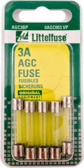 Value Collection - 32V AC/DC, 3 Amp, Fast-Acting Miniature Glass/Ceramic Fuse - 1-1/4" OAL, 1/4" Diam - Caliber Tooling