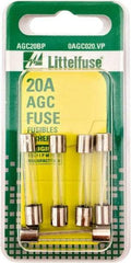 Value Collection - 32V AC/DC, 20 Amp, Fast-Acting Miniature Glass/Ceramic Fuse - 1-1/4" OAL, 1/4" Diam - Caliber Tooling