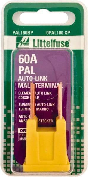 Value Collection - 60 Amp, Automotive Fuse - Yellow, Littlefuse PAL160 - Caliber Tooling