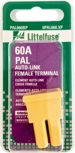 Value Collection - 60 Amp, Automotive Fuse - Yellow, Littlefuse PAL060 - Caliber Tooling