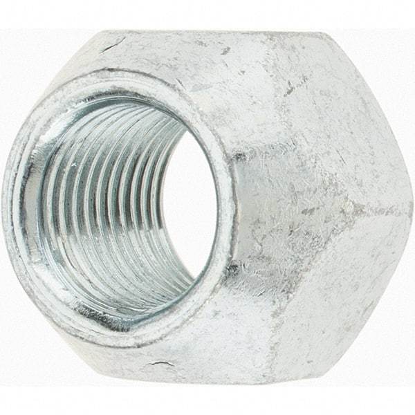 Value Collection - 1/2-20 Zinc Finish Open Wheel Nut - 13/16" Hex, 5/8" Overall Length, 60° Seat Angle - Caliber Tooling