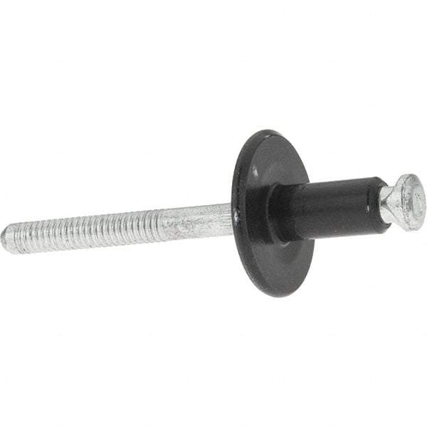 Value Collection - Large Flange Head Aluminum Peel Blind Rivet - Steel Mandrel, 3/32" to 9/64" Grip, 3/4" Head Diam, - Caliber Tooling