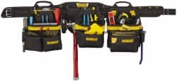 DeWALT - 29 to 46" Waist Apron - 31 Pocket, Black, Polyester - Caliber Tooling