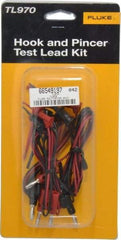 Fluke - Black/Red Electrical Test Equipment Hook & Pincer Kit - Use with All Models - Caliber Tooling