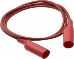 Pomona - Red Electrical Test Equipment Patch Cord - Use with Alligators Test Clips - Caliber Tooling