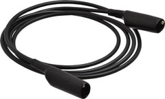 Pomona - Black Electrical Test Equipment Patch Cord - Use with Alligators Test Clips - Caliber Tooling