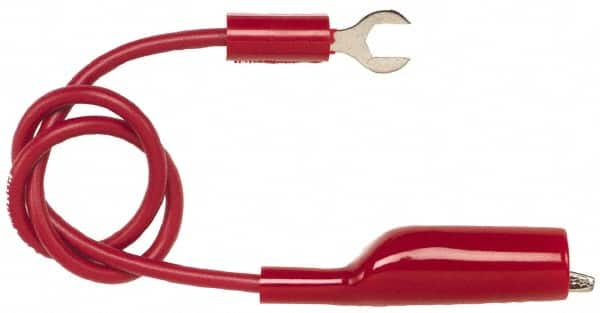 Pomona - Red Electrical Test Equipment Clip - Use with Insulated Spade Lug - Caliber Tooling