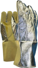 Steel Grip - Size Universal Wool Lined Aluminized Thermonol Welding Glove - Caliber Tooling