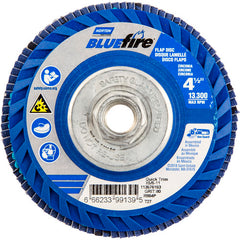 ‎4-1/2 × 5/8 - 11″ BlueFire Plastic Flat Flap Disc Type 27 P80 Grit R884P Ceramic Alumina - Caliber Tooling