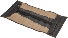 CLC - 32 Pocket Black & Brown Polyester Tool Roll - 28" Wide x 1" Deep x 14" High - Caliber Tooling