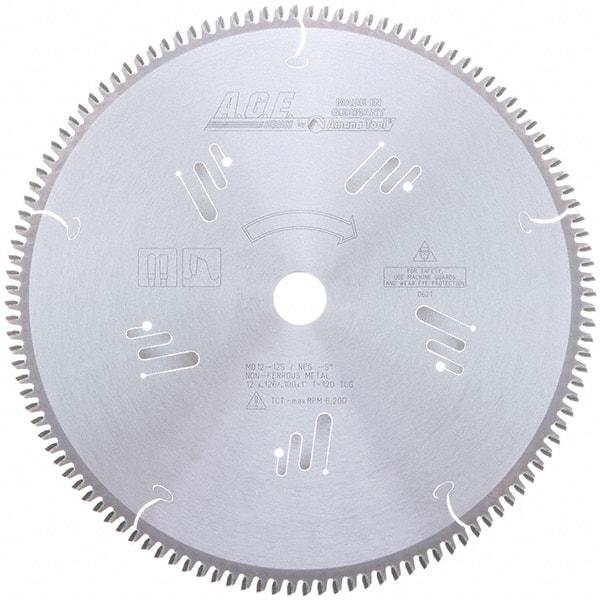 Amana Tool - 12" Diam, 1" Arbor Hole Diam, 120 Tooth Wet & Dry Cut Saw Blade - Carbide-Tipped, Clean Action, Standard Round Arbor - Caliber Tooling