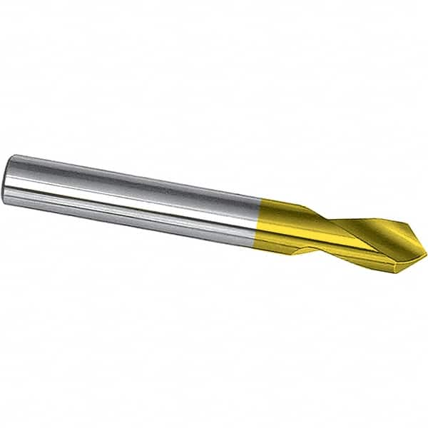 Magafor - 1/8" Body Diam, 90° Point, Cobalt, 2" Overall Length, Spotting Drill - Caliber Tooling