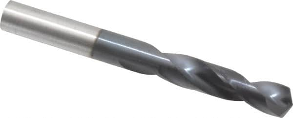 Hertel - 0.295" 135° Spiral Flute Cobalt Screw Machine Drill Bit - TiAlN Finish, Right Hand Cut, 1-9/16" Flute Length, 2-3/4" OAL, Split Point, Straight Shank - Caliber Tooling