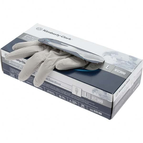 Kimtech - Size L, 3-1/2 mil, Medical Grade, Powder Free Nitrile Disposable Gloves - Exact Industrial Supply